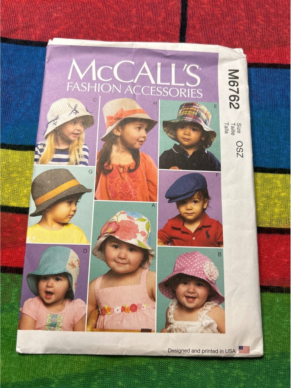 McCall's M6762 Fashion Accessories Kids Hats Sewing Pattern OSZ